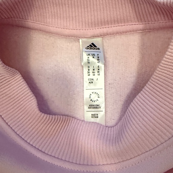 Adidas Light Pink Crewneck with White Accents - Picture 3 of 4